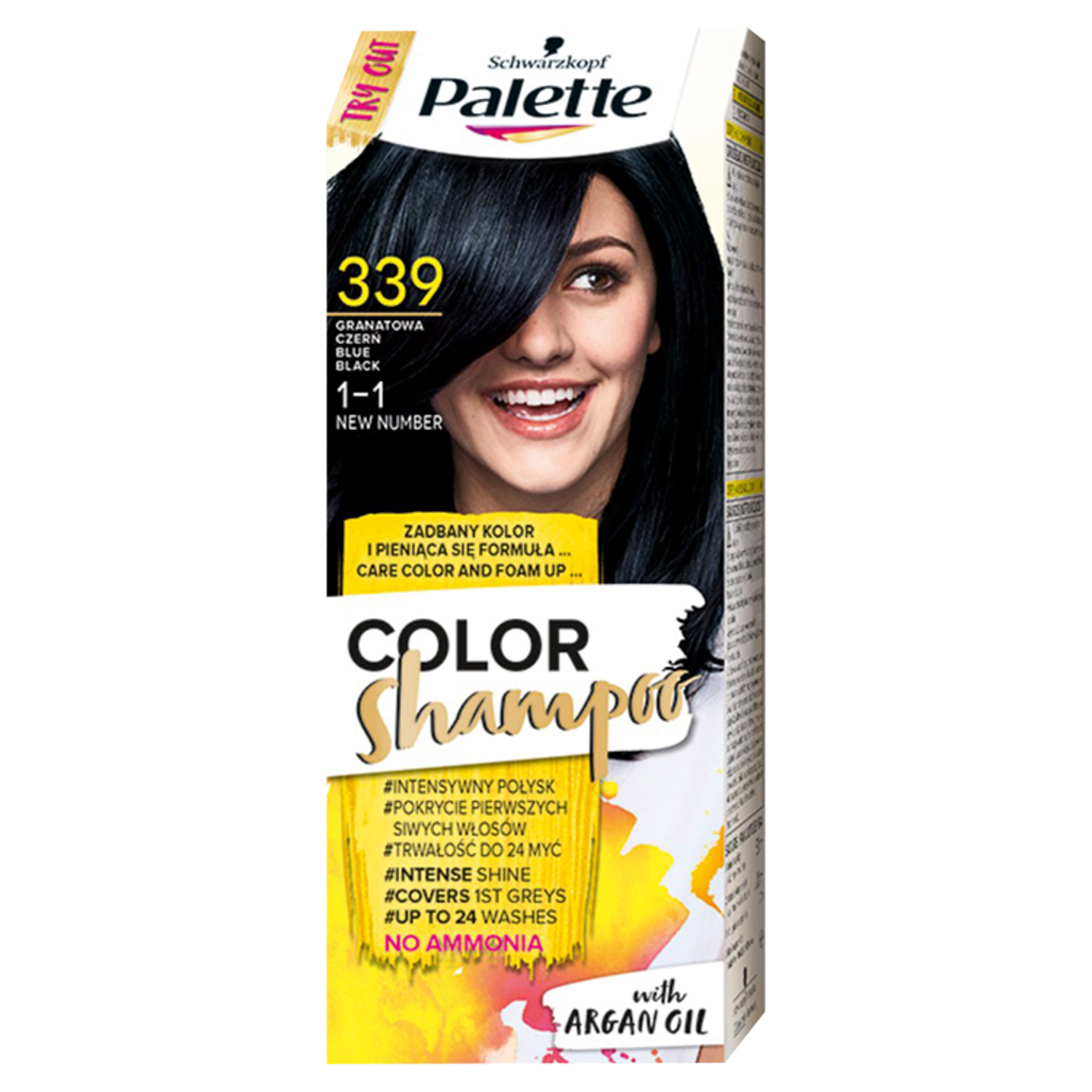 Palette Color Shampoo szampon koloryzujący 339 granatowa czerń, 1 opak.