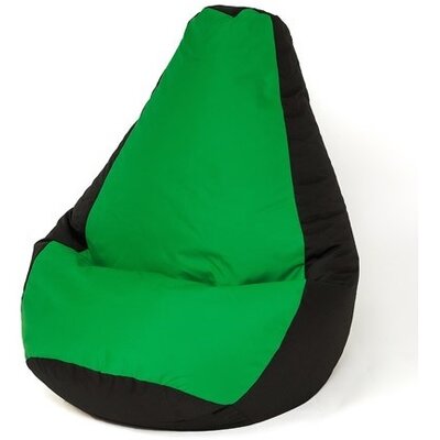 Pufa worek GO GIFT Grusza XL Czarno-zielony 130 x 90 cm