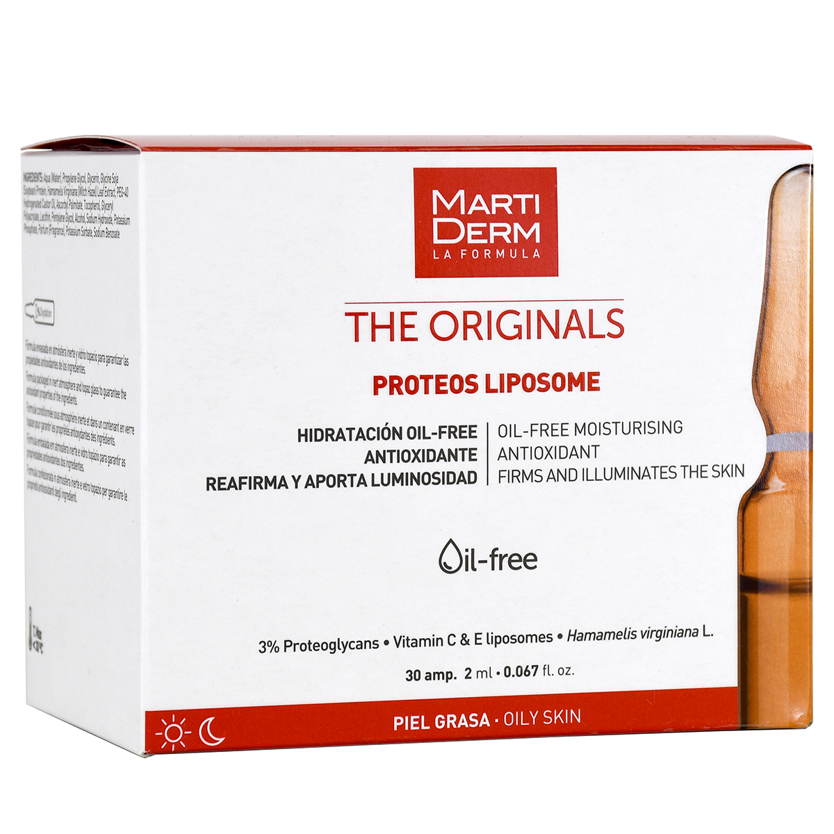MartiDerm The Originals Proteos Liposome serum nawilżające z antyoksydantami dla cery tłustej w ampułkach, 30x2 ml