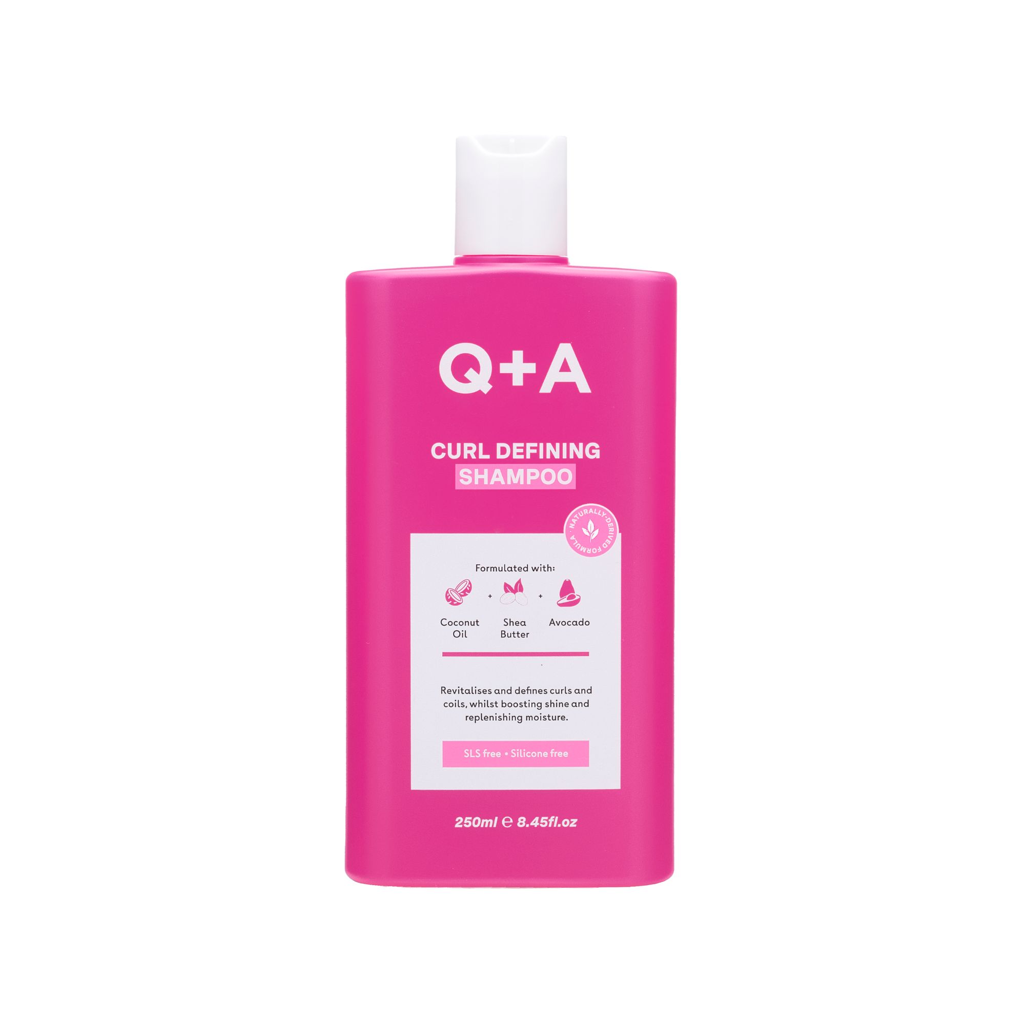 Q+A szampon podkreślający naturalny skręt włosów kręconych i falowanych, 250 ml