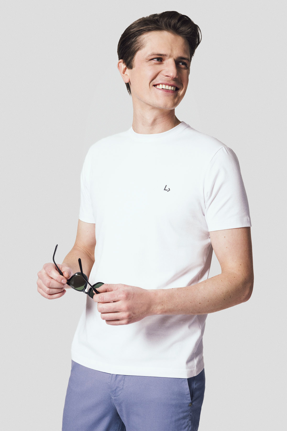 Lancerto Koszulka Biała z Bawełną Linus
