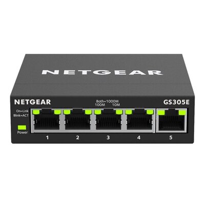 Switch NETGEAR GS305E-100PES Gigabit Ethernet, 5 portów, Zarządzalny