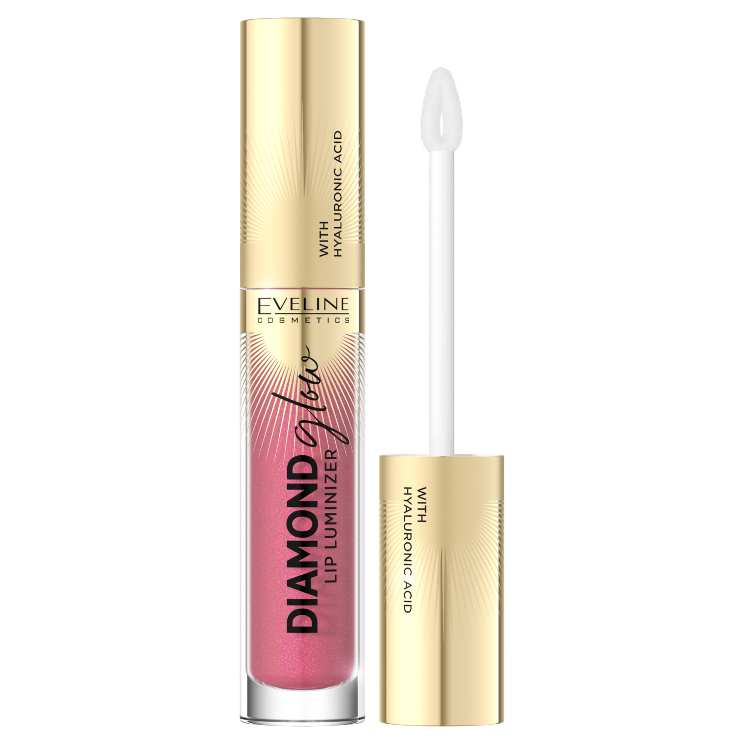 Eveline Cosmetics Diamond Glow błyszczyk z kwasem hialuronowym do ust 09 peach dream, 4,5 ml