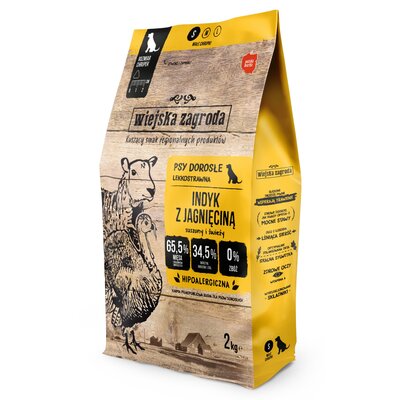 Karma dla psa WIEJSKA ZAGRODA Indyk z jagnięciną S 2 kg
