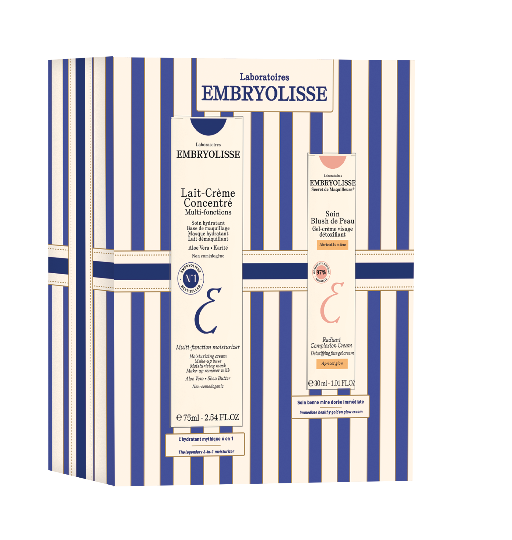 Embryolisse Love zestaw: krem odżywczo-nawilżający, 75 ml + krem-żel detoksykująco upiększający, 30 ml