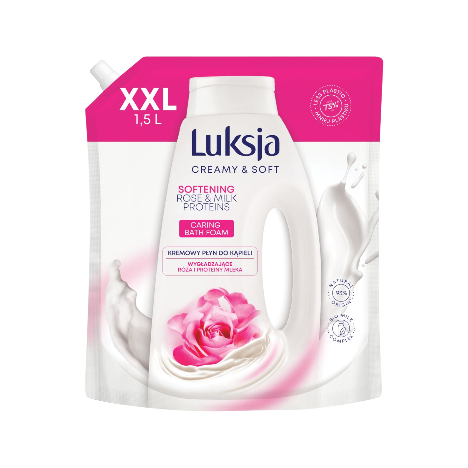 Luksja Creamy&Soft zapas kremowego płynu do kąpieli, 1500 ml
