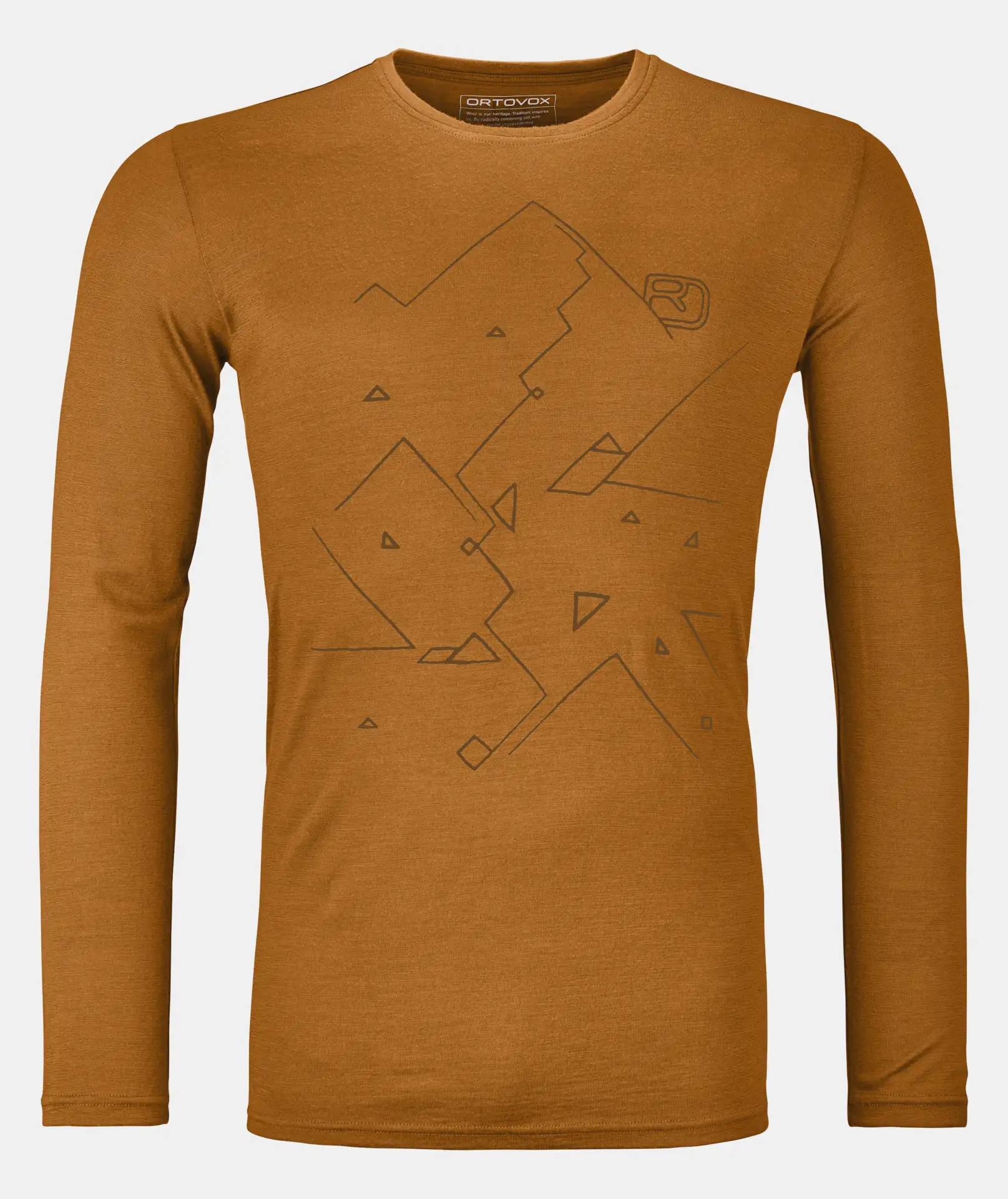 Koszulka męska Ortovox -185 Merino Tangram LS M - sly fox