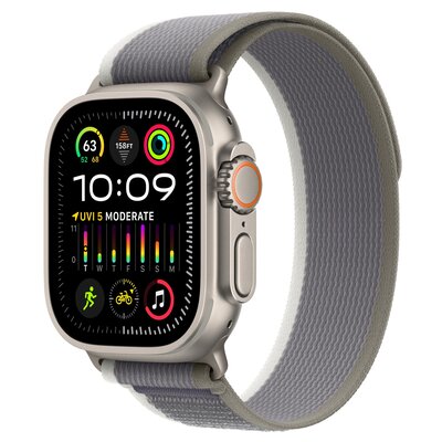 APPLE Watch Ultra 2 GPS + Cellular 49mm koperta tytanowa + opaska Trail rozmiar S/M (zielony/szary)