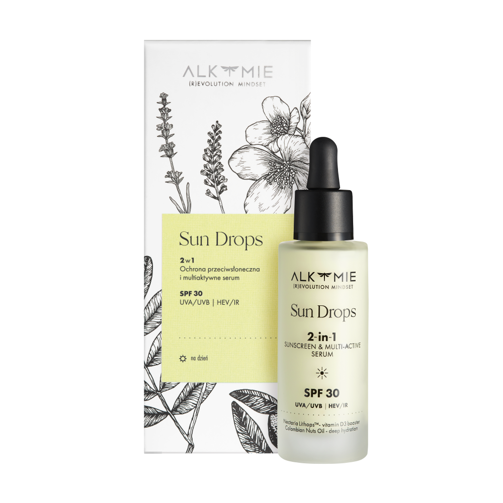Alkmie Sun Drops multiaktywne serum do twarzy z SPF30, 30 ml