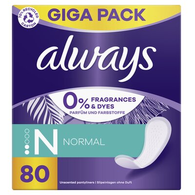 Wkładki higieniczne ALWAYS Daily Fresh Normal (80 sztuk)