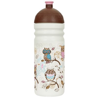 Bidon ZDROWY BIDON Sóweczki 700 ml Beżowo-brązowy