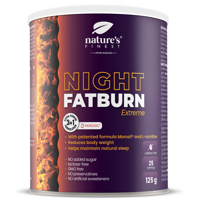 Nature's Finest Night Fatburn Extreme suplement diety wspomagający odchudzanie, 125 g