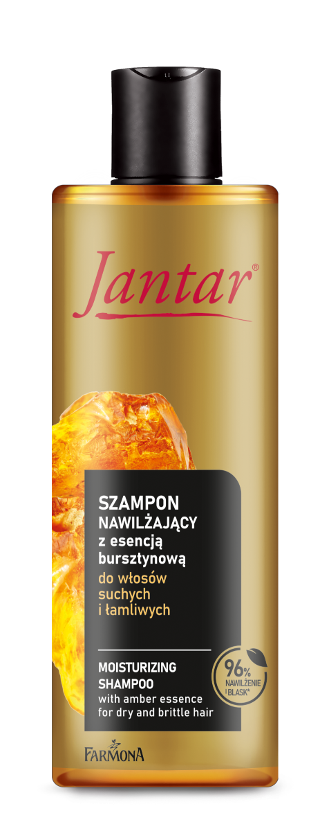Jantar Bursztynowe Nawilżenie nawilżający szampon z esencją bursztynową do włosów suchych i łamliwych, 300 ml