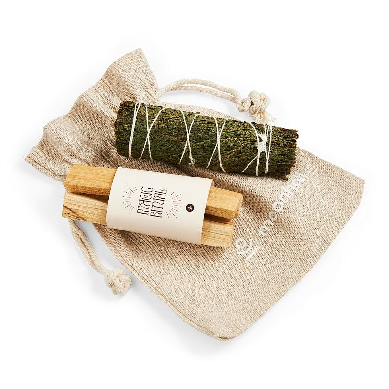 Moonholi zestaw kadzideł: palo santo, 1 opak. + cedr, 1 opak.