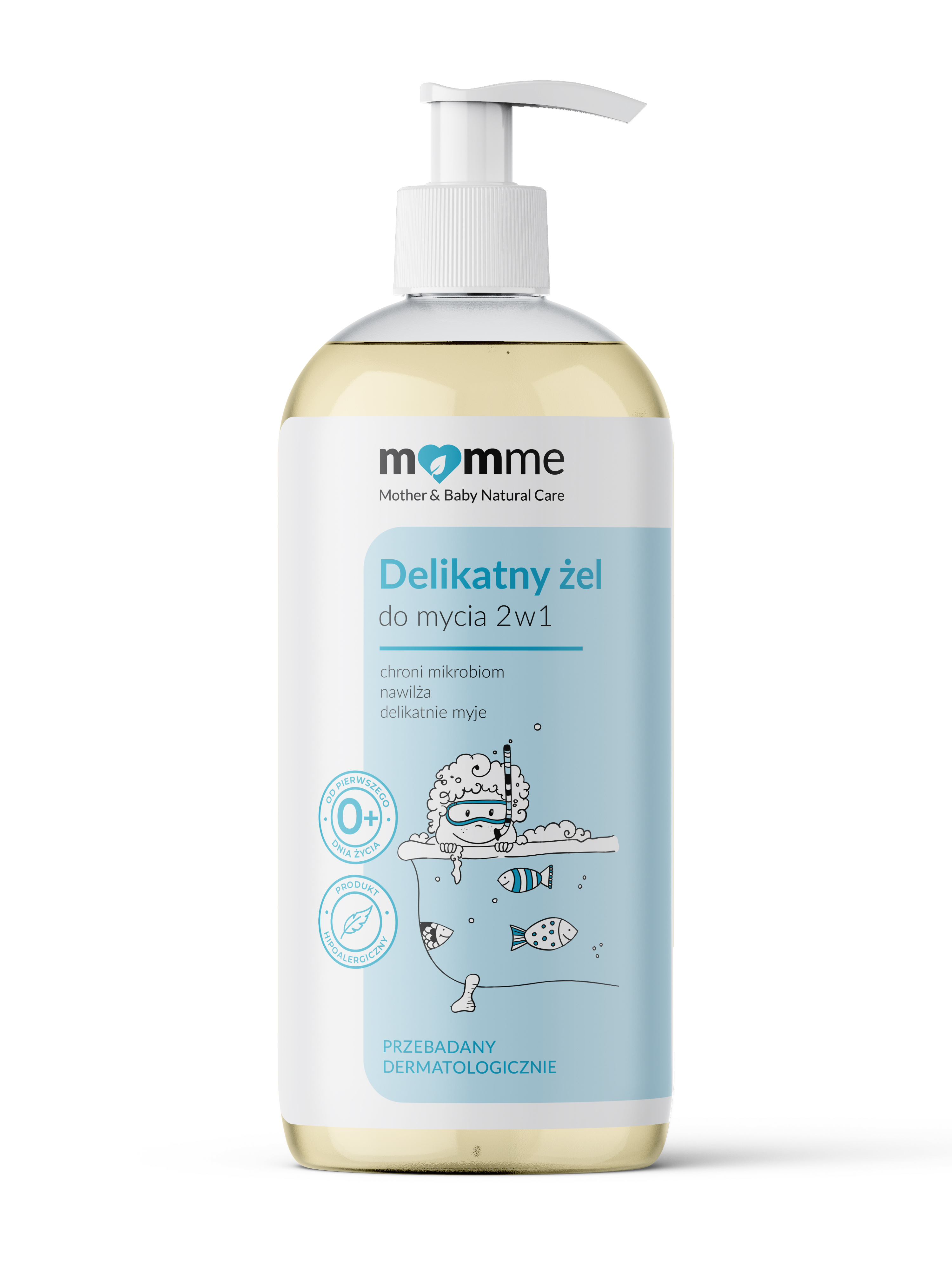 MomMe Dziecko delikatny żel do mycia ciała i włosów 2w1, 400 ml