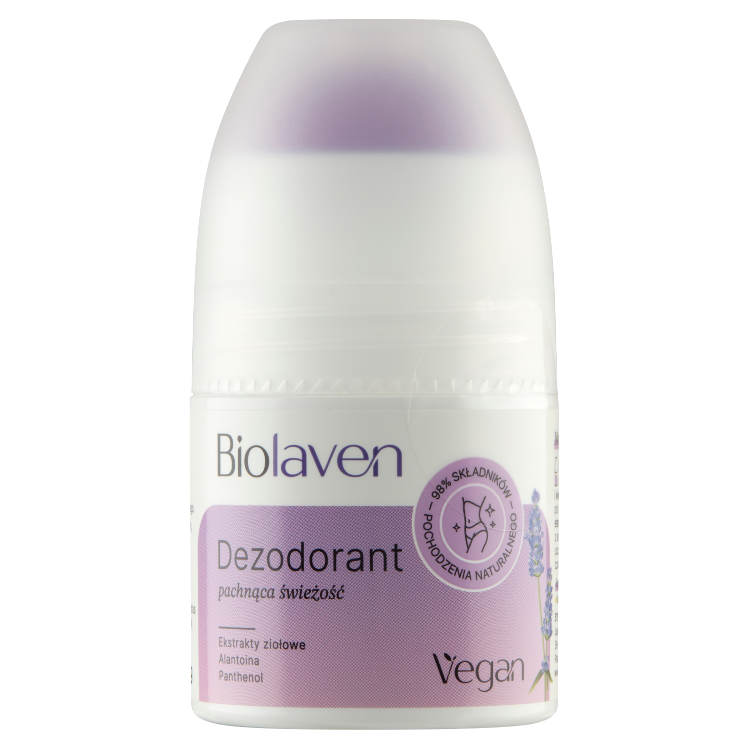 Biolaven organic Dezodorant  Olej z pestek winogron & Olejek lawendowy, 50 ml