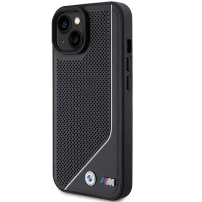 Etui BMW Perforated Twisted Line MagSafe do Apple iPhone 13/14/15 Czarny