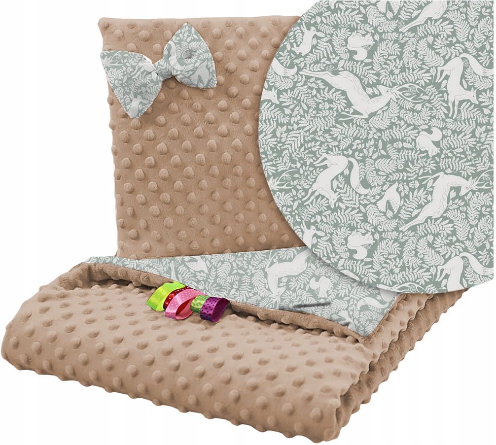 Kocyk minky 75x100 kołderka + poduszka Babymam