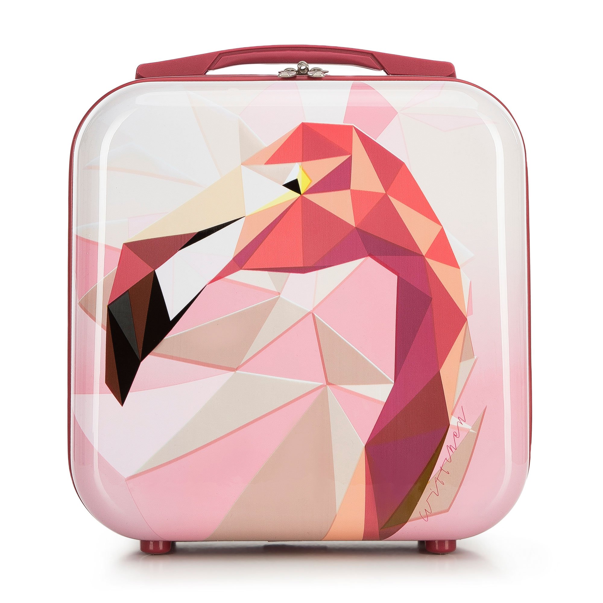 Kosmetyczka podróżna z ABS-u z nadrukiem różowa