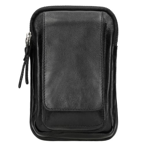 Wojas Mała Czarna Torba Męska Ze Skóry Licowej