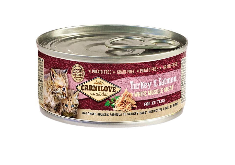 CARNILOVE Kitten Turkey and Salmon 100g indyk i łosoś mokra karma dla kociąt