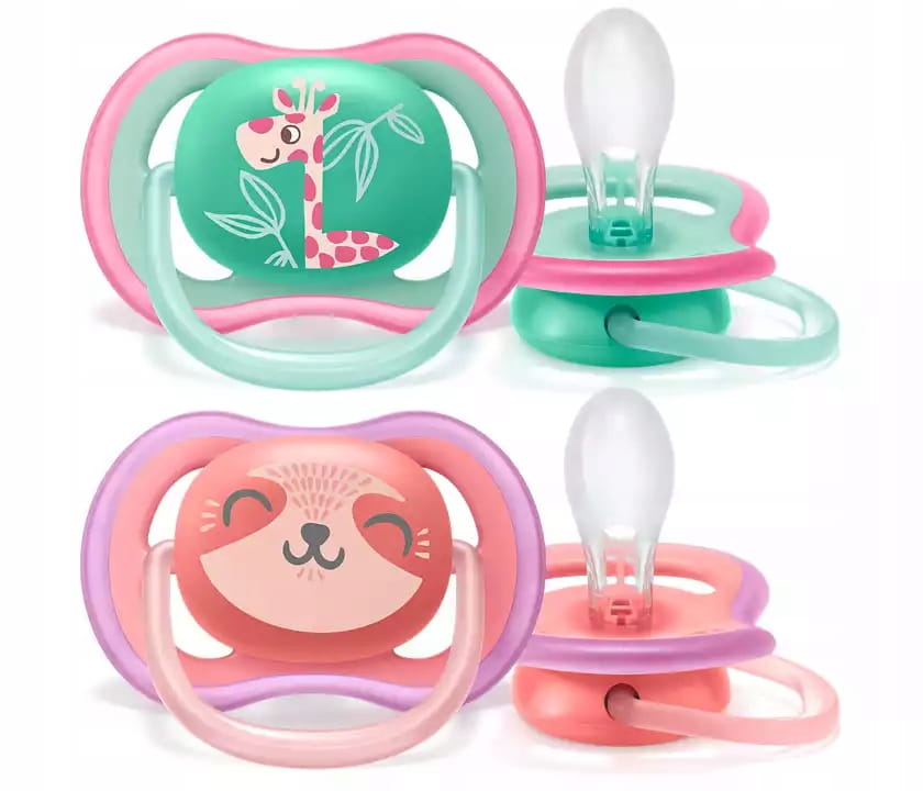 AVENT smoczek ultra air oddychający deco 18m+ etui