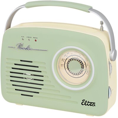 Radio ELTRA Luiza USB Analogowe Przenośne Miętowy
