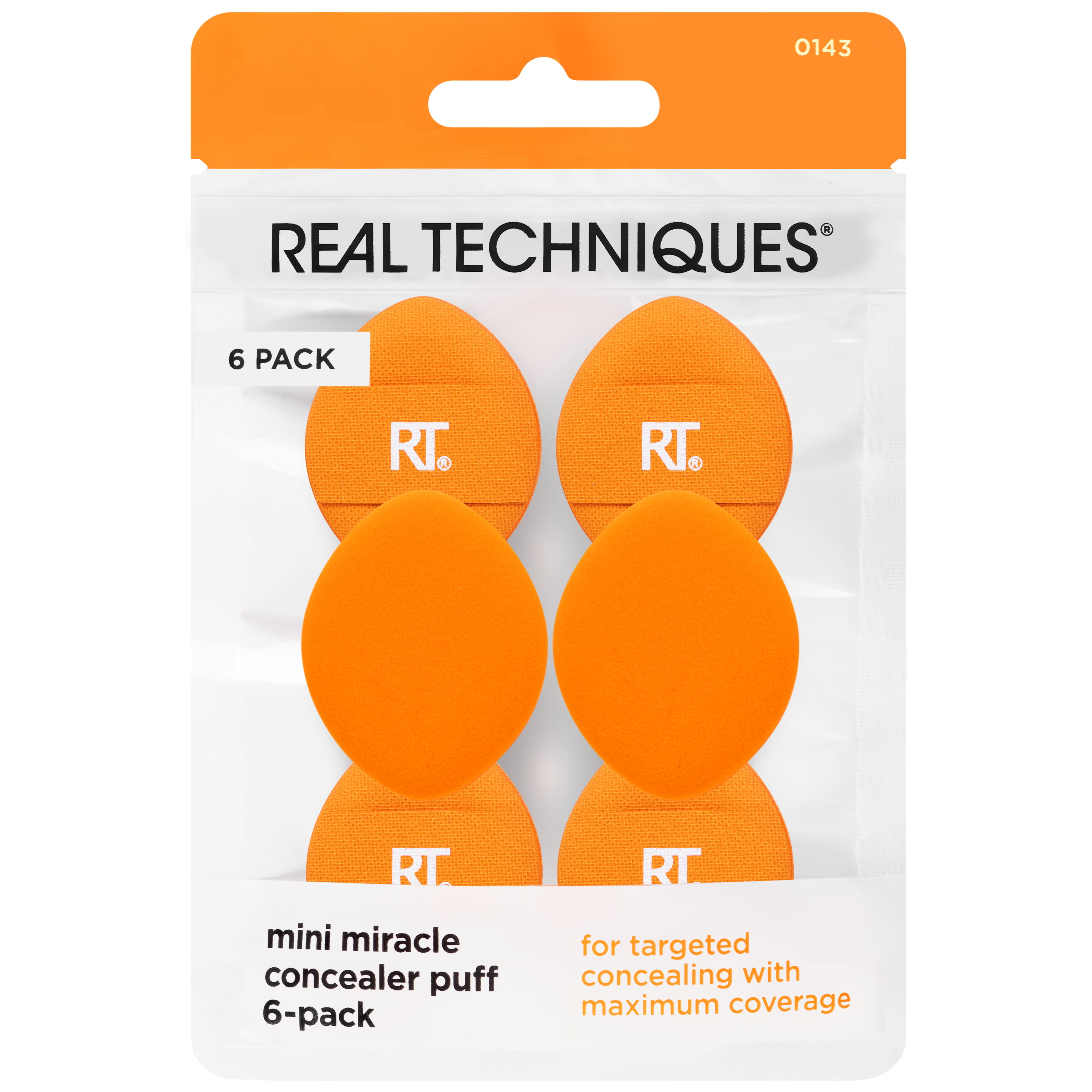 Real Techniques Mini Concealer Puff 6 Pack zestaw mini aplikatorów do korektora, 6 szt./1 opak.
