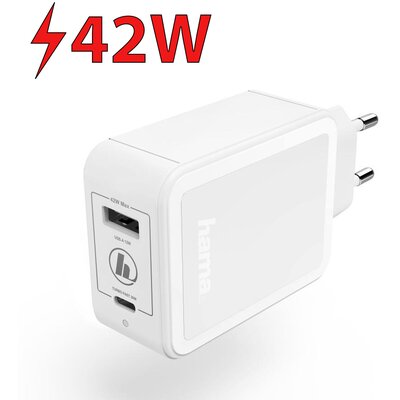 Ładowarka sieciowa HAMA Qualcomm Quick Charge/Power Delivery Biały