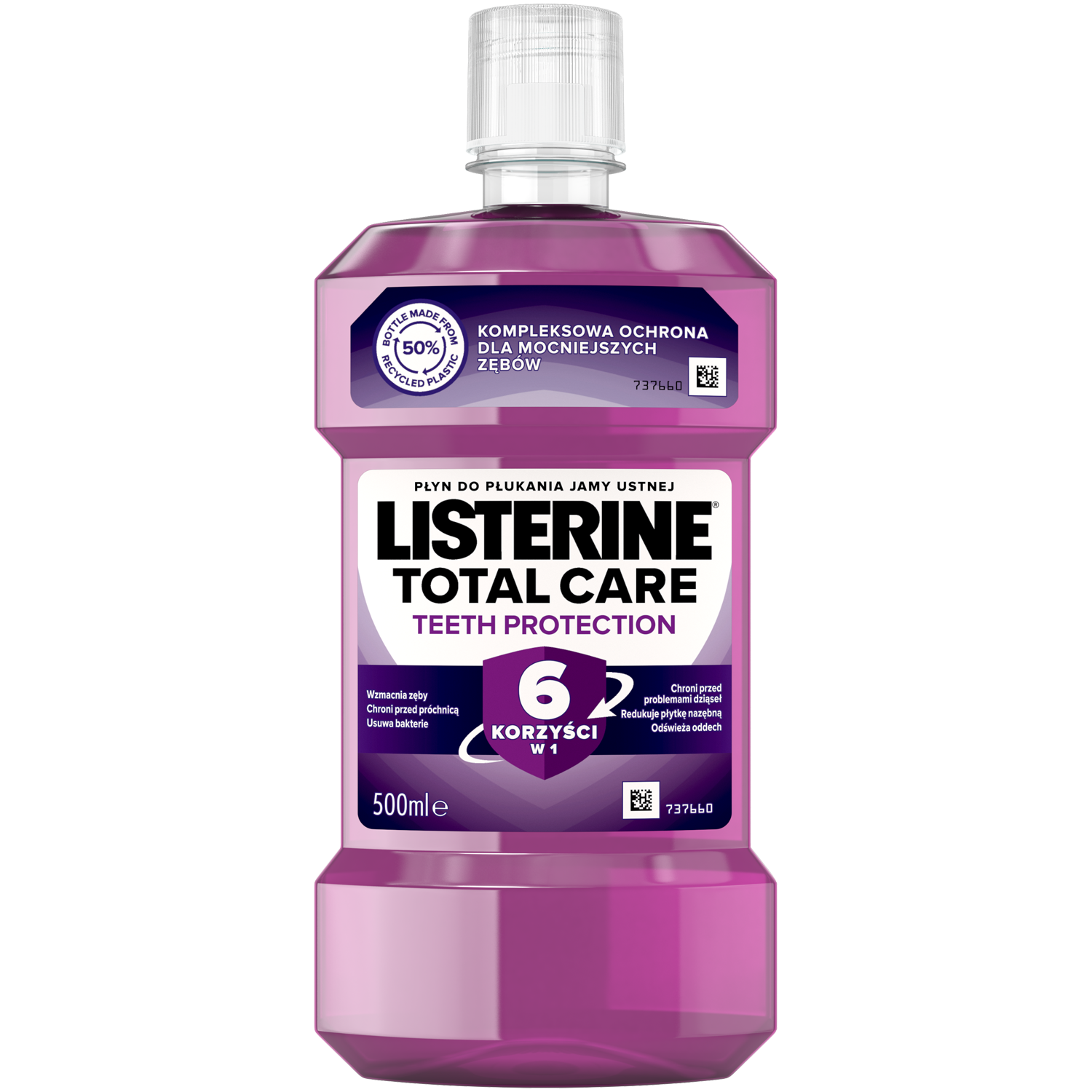 Listerine Total Care Teeth Protection płyn do płukania jamy ustnej, 500 ml