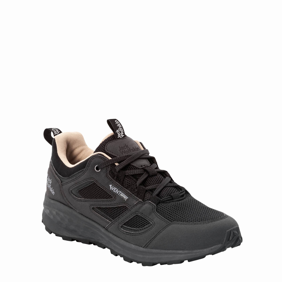 Buty męskie na wędrówki Jack Wolfskin VOJO 3 VENT LOW M black / black - 42,5