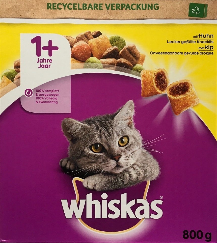 WHISKAS Adult 5x800 g sucha karma pełnoporcjowa z pysznym kurczakiem dla dorosłych kotów