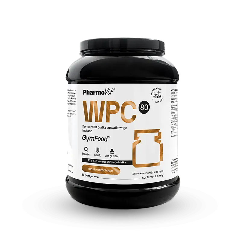 WPC 80 Koncentrat białka serwatkowego (masło orzechowe) 700 g (Pharmovit)