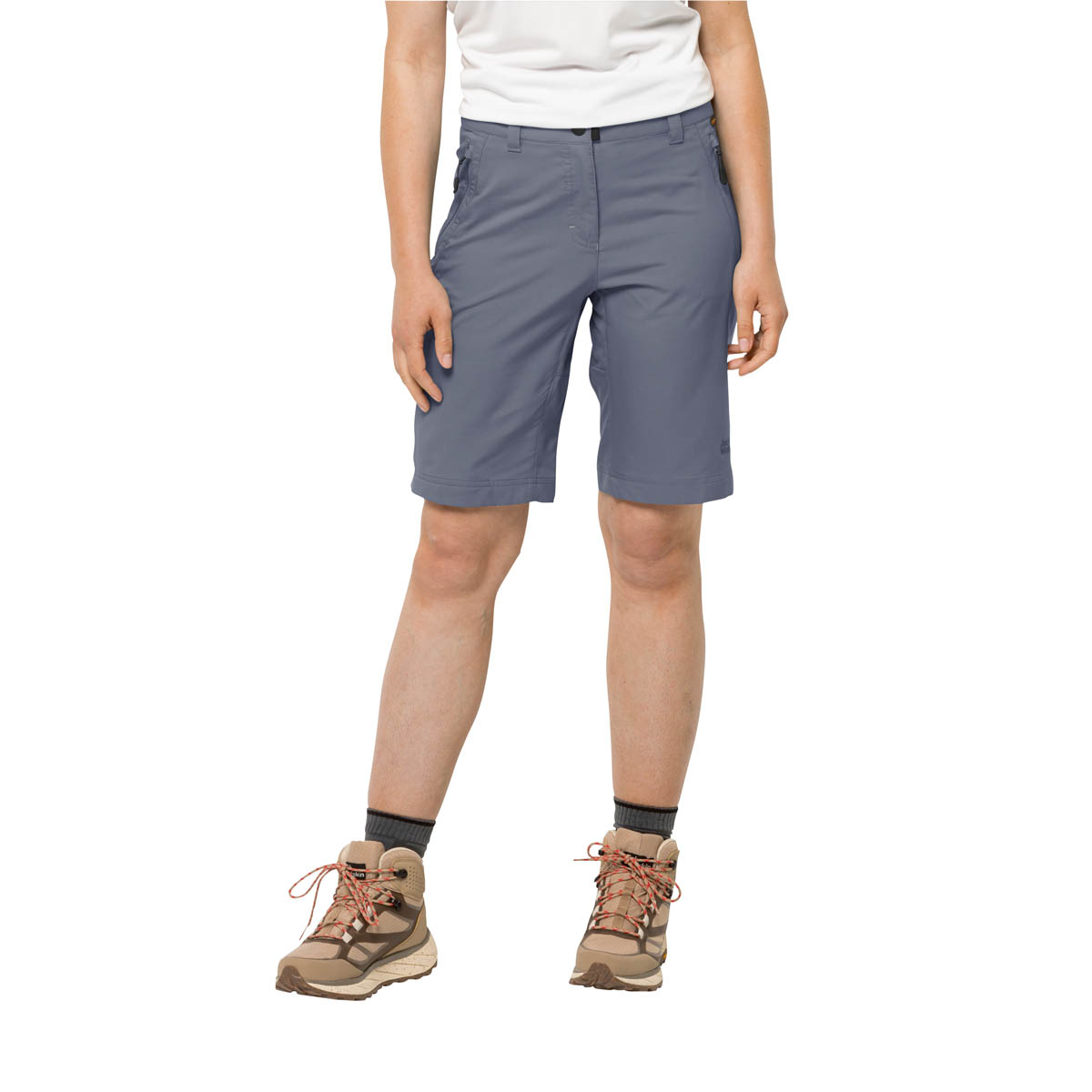 Krótkie spodenki damskie Jack Wolfskin ACTIVATE TRACK SHORTS WOMEN dolphin - 40