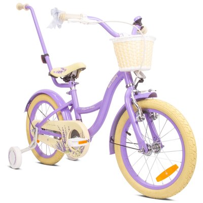 Rower dziecięcy SUN BABY Flower Bike 16 cali dla dziewczynki Lawendowy