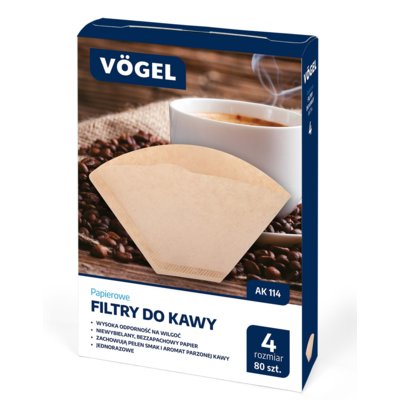 Filtr do kawy VÖGEL 4 TZ (80 sztuk)
