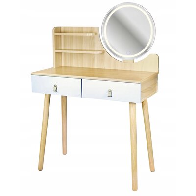 Toaletka z lustrem LED JUMI Scandi CM-254152