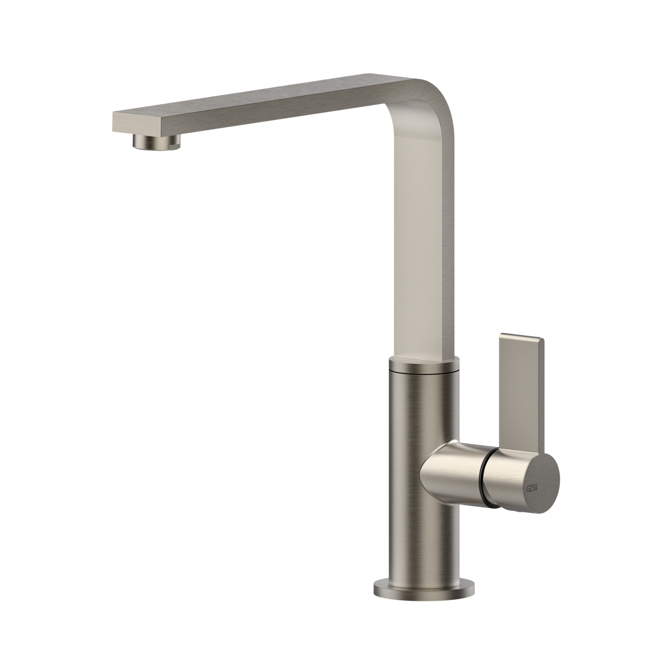 Gessi - Bateria kuchenna Helium obrotowa wylewka 17015 Finox (Nikiel szczotkowany)