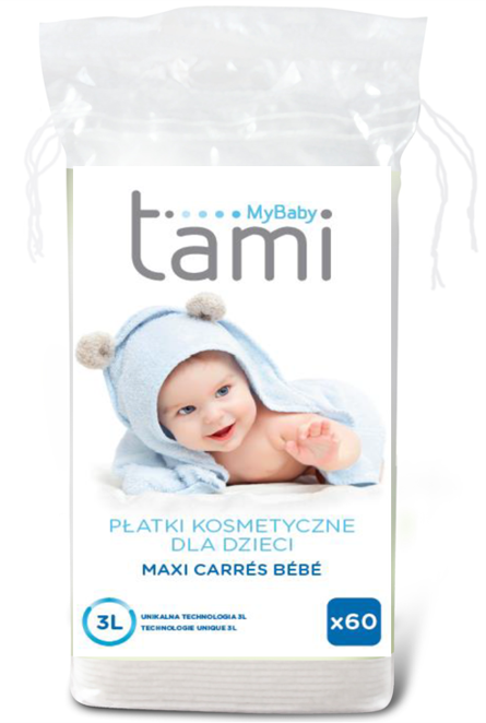 Tami Mybaby płatki kosmetyczne dla dzieci, 60 szt./1 opak.