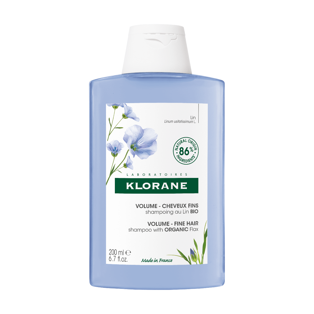 Klorane, Szampon z Organicznym Lnem, 200ml