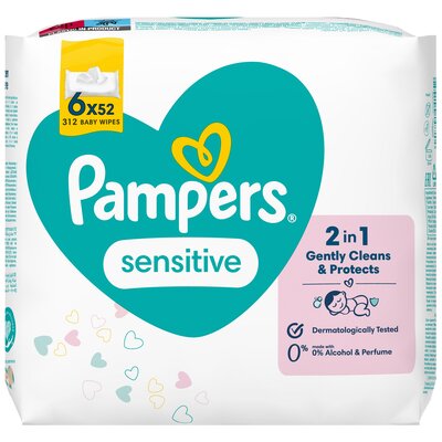 Chusteczki nawilżane PAMPERS Sensitive (312 szt.)