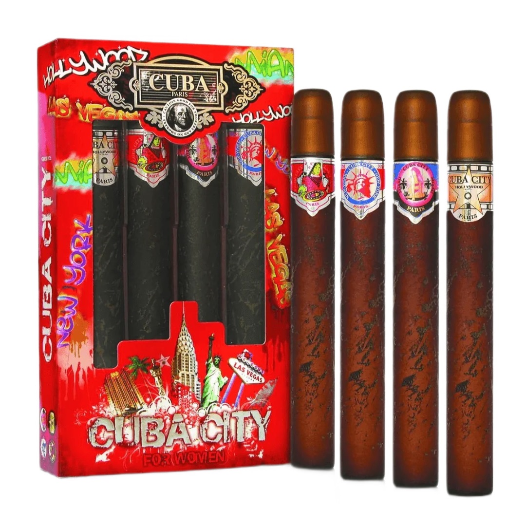 Cuba Original City For Women zestaw: woda perfumowana damska, 4x35 ml
