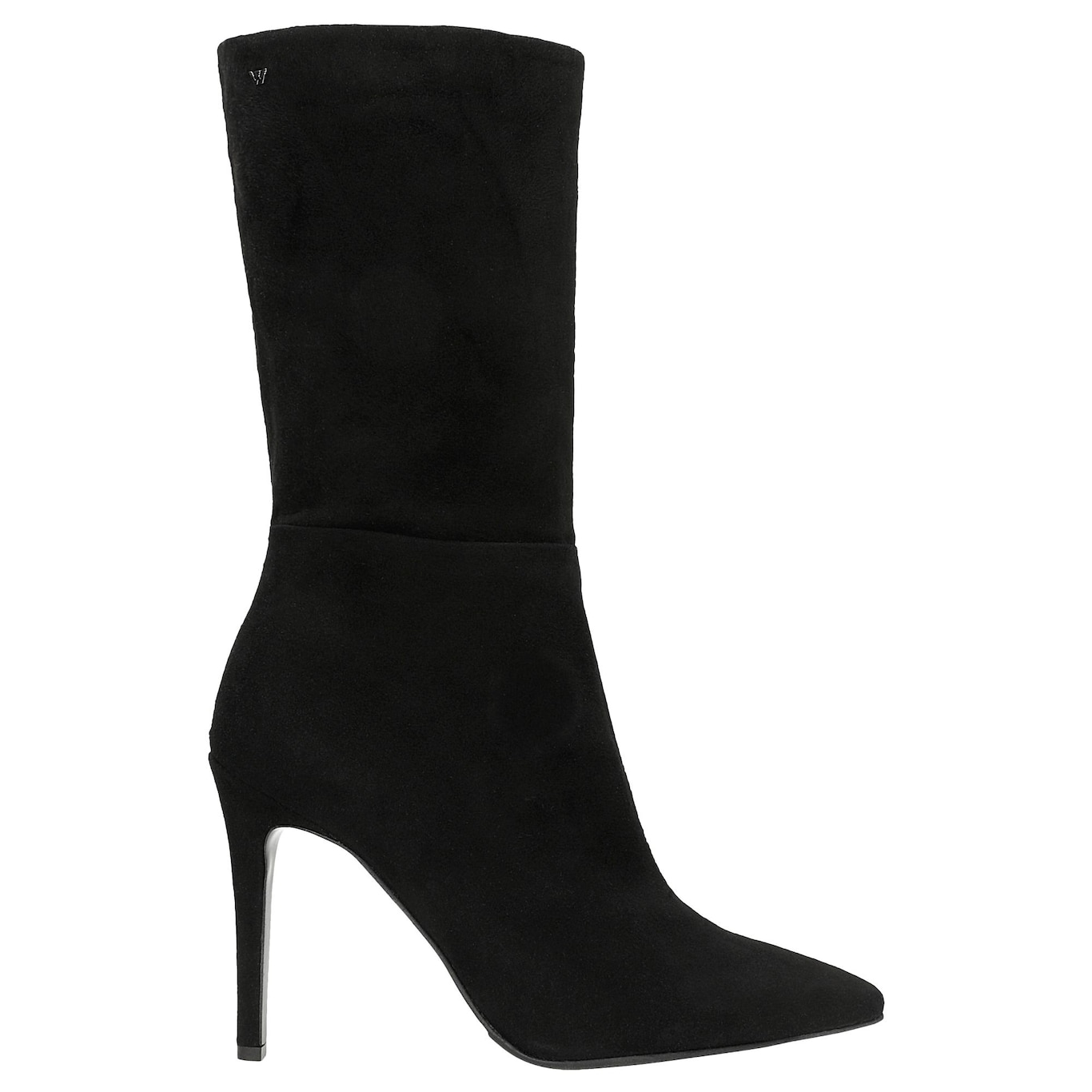 Wojas Czarne Welurowe Botki Na Szpilce