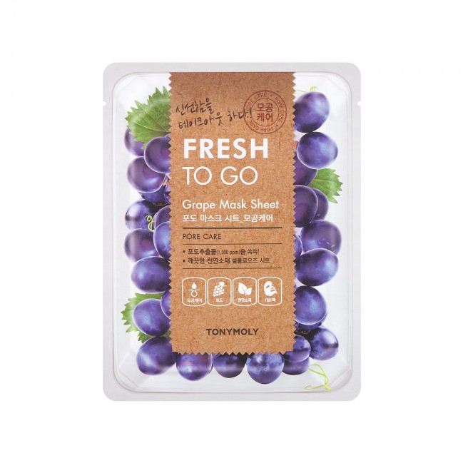 Tony Moly Fresh To Go maska w płachcie z ekstraktem z winogrona, 25 g