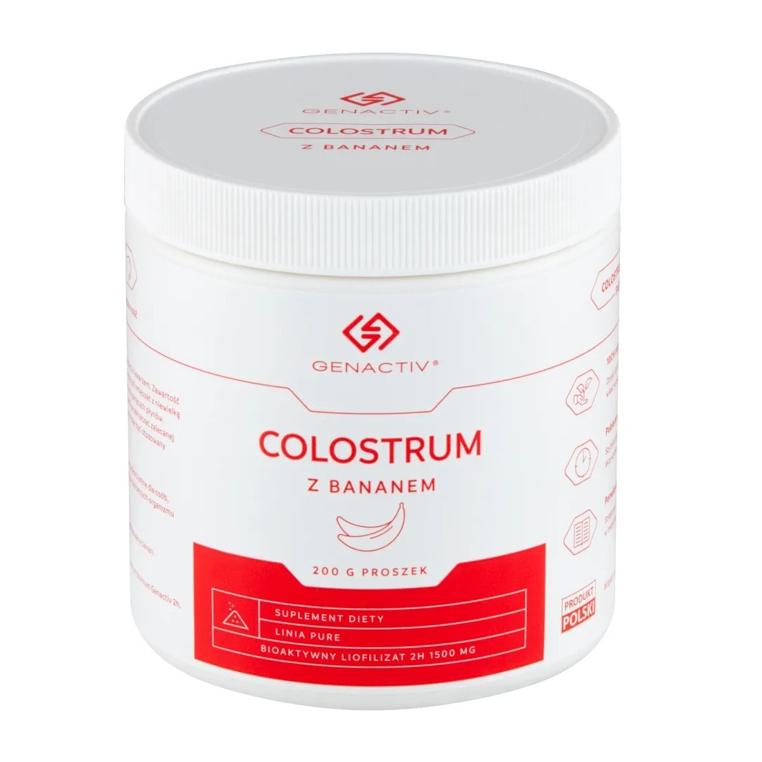 Genactiv Colostrum z bananem suplement diety, 200 g