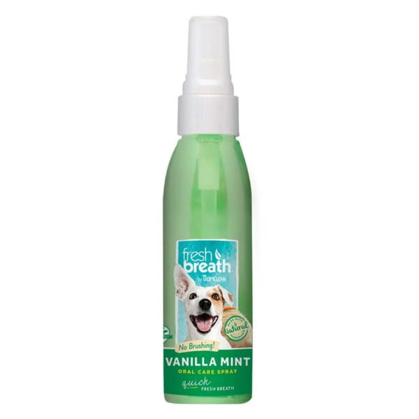 Tropiclean Oral Care Vanilla Mint Spray 118ml - preparat dla psów odświeżający oddech o zapachu wanilii i mięty