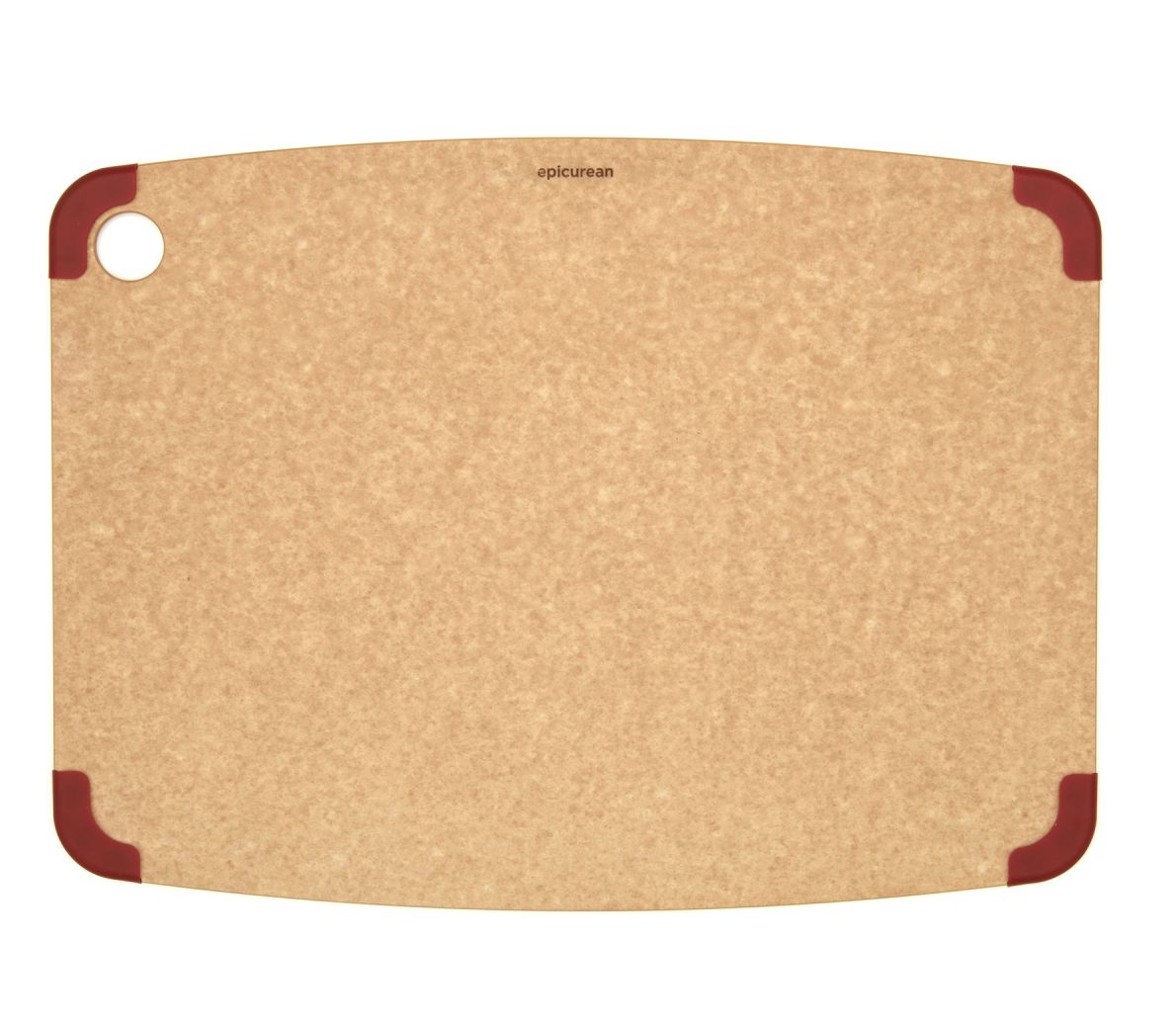 Epicurean - Deska antypoślizgowa XL 46x33cm Naturalny / Czerwony