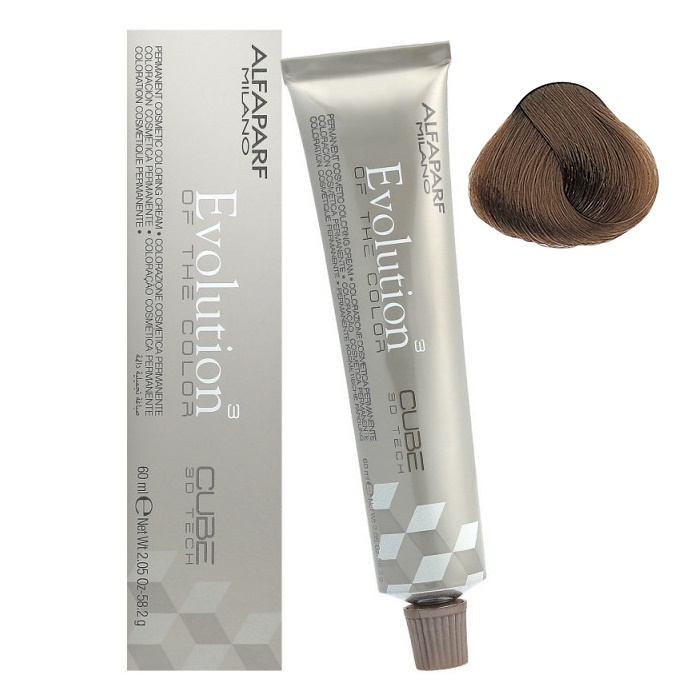 Alfaparf Evolution of the Color Cube trwała farba do włosów 7.13 średni blond popielato-złocisty, 60 ml