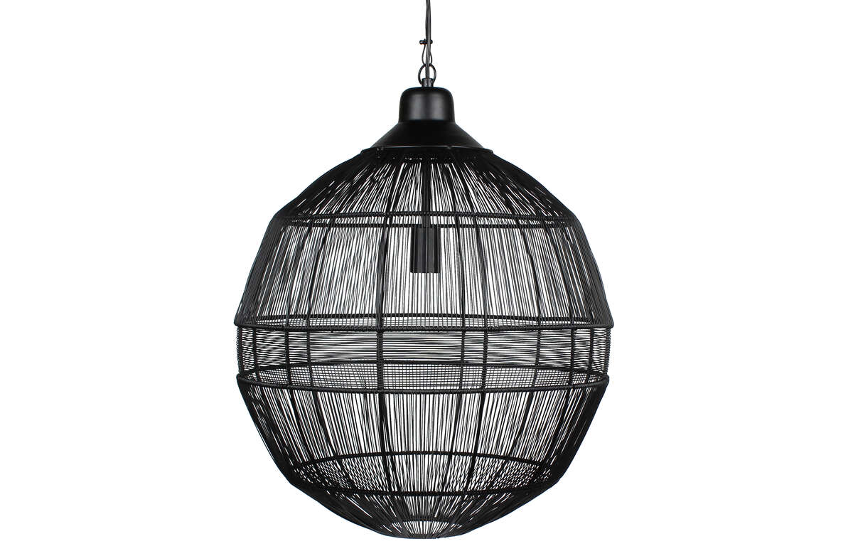 Woood - Lampa wisząca Enes (czarna)