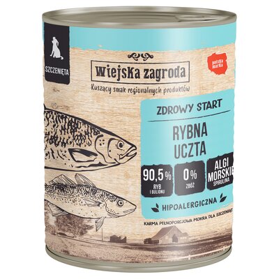 Karma dla psa WIEJSKA ZAGRODA Rybna uczta dla szczeniąt 800 g